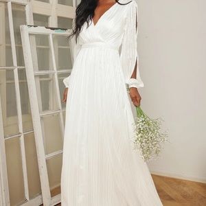 White silky smooth dress